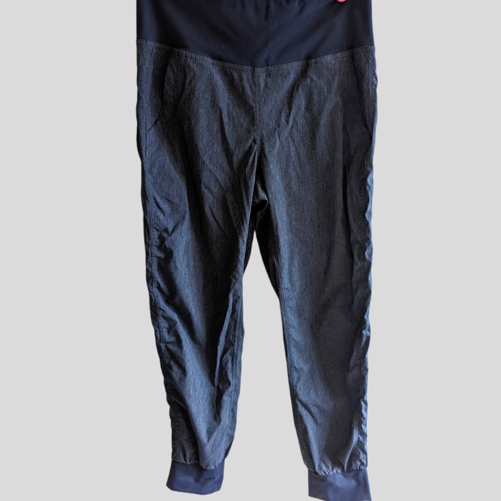 Prana Summit Jogger Womens Small Blue Heather Pants Cropped Yoga Fitness